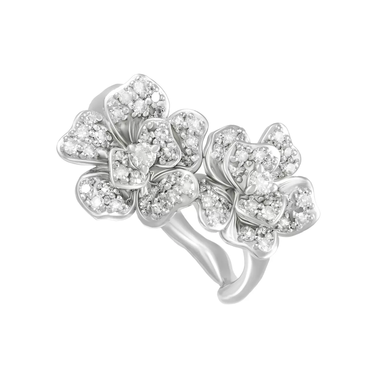 Золотое кольцо "Розы" с бриллиантами 0.38ct