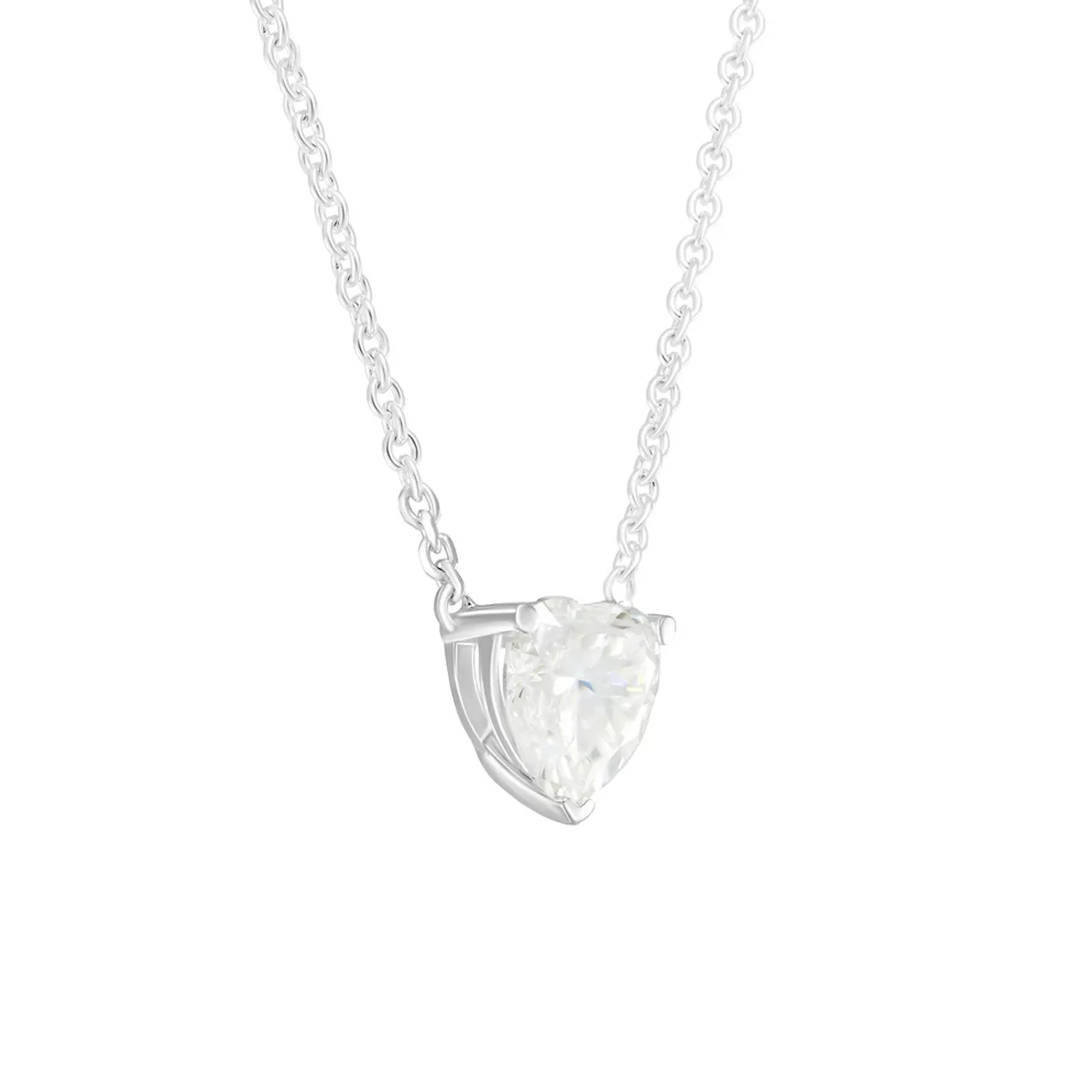 Золотое колье с диаллантом 1.0ct огранки "Сердце"