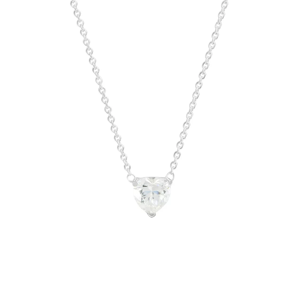 Золотое колье с диаллантом 1.0ct огранки "Сердце"