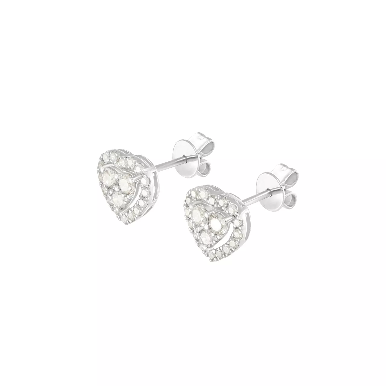 Серьги-пусеты из золота 750 с бриллиантами 0.62ct