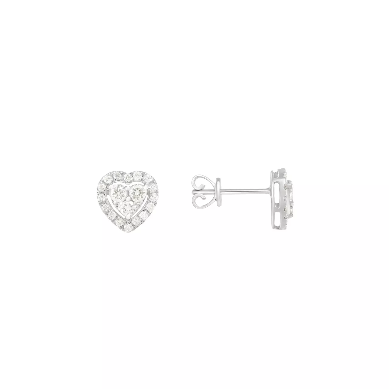 Серьги-пусеты из золота 750 с бриллиантами 0.62ct