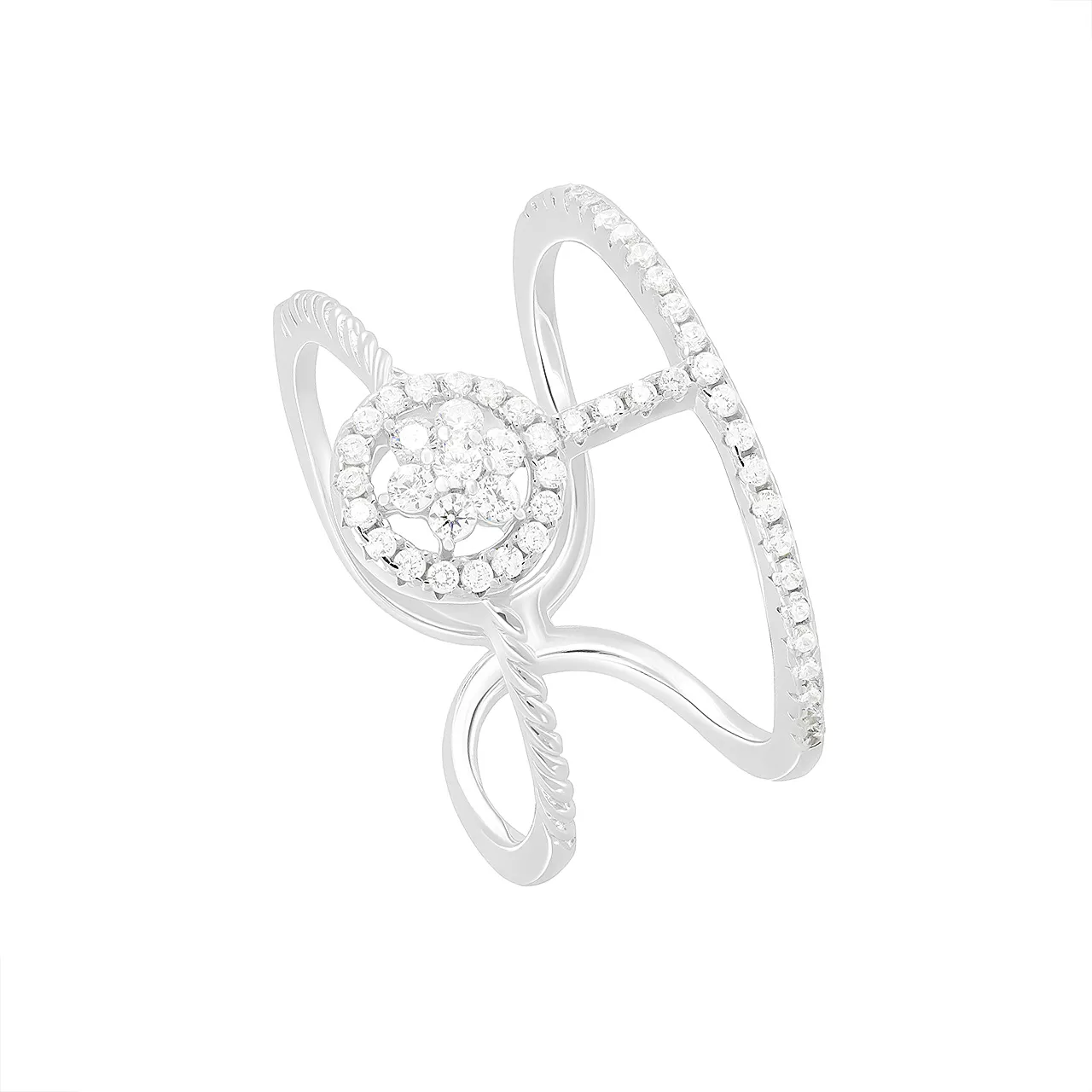 Серебряное кольцо с фианитами
