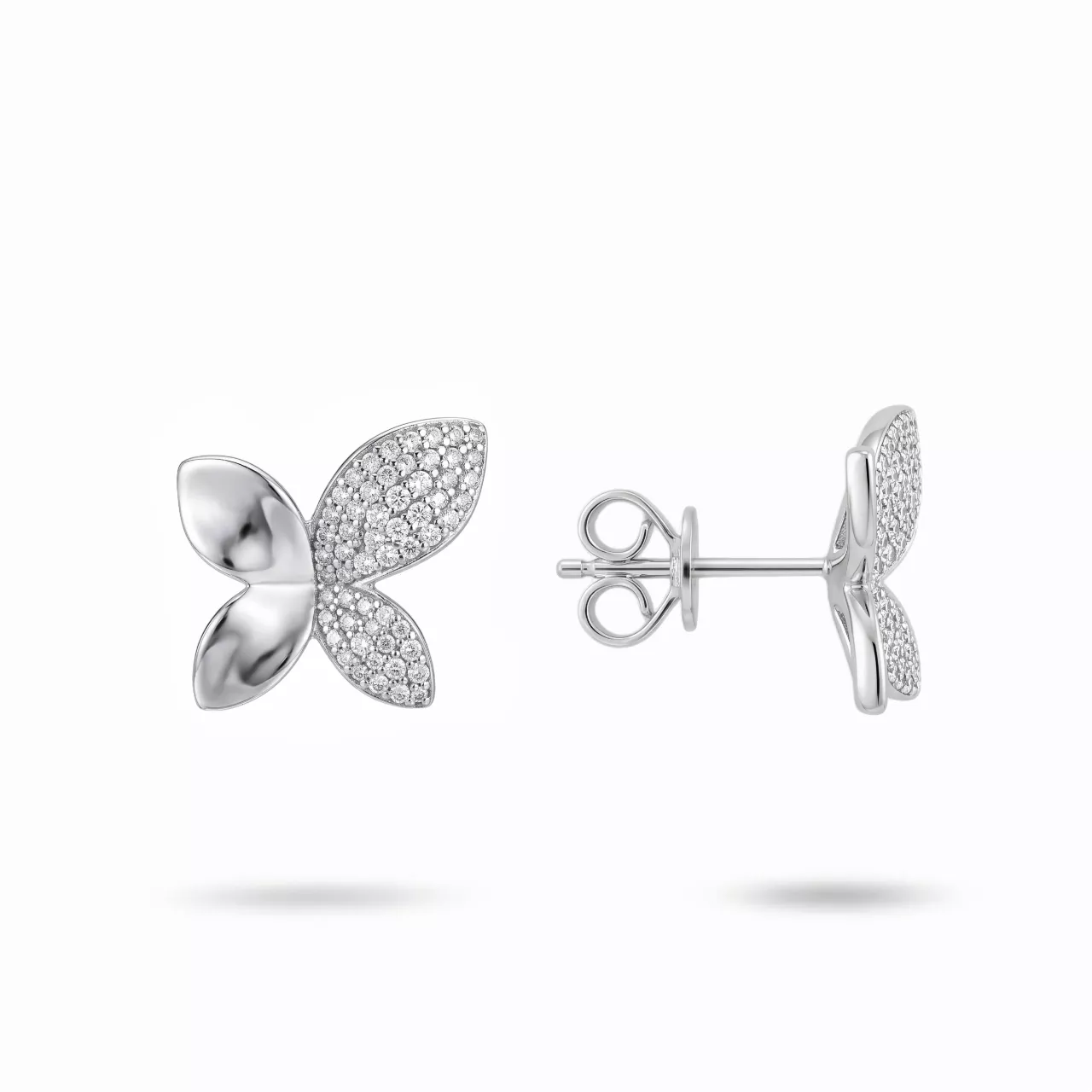 Серебряные серьги с фианитами