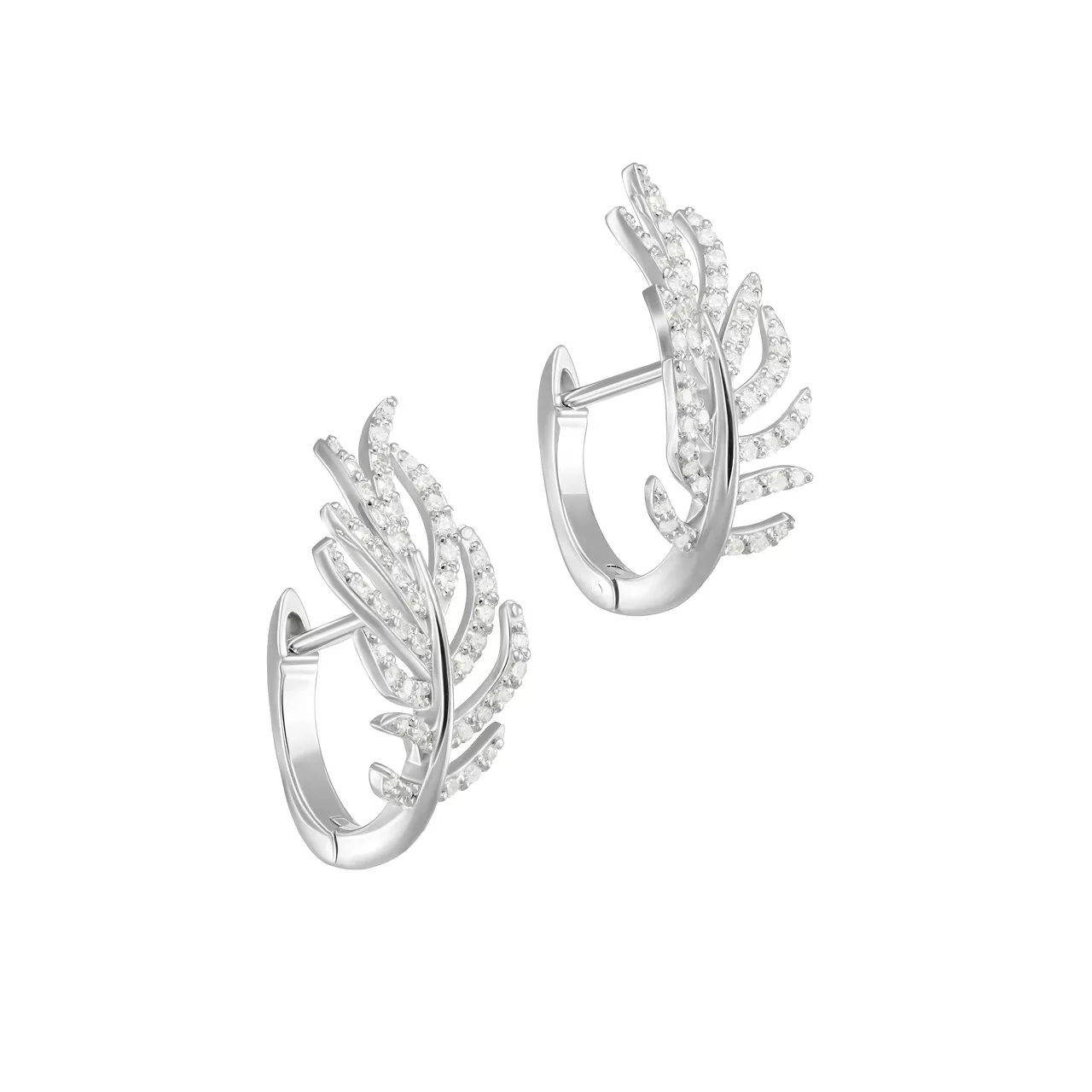 Золотые серьги с бриллиантами 0.57ct