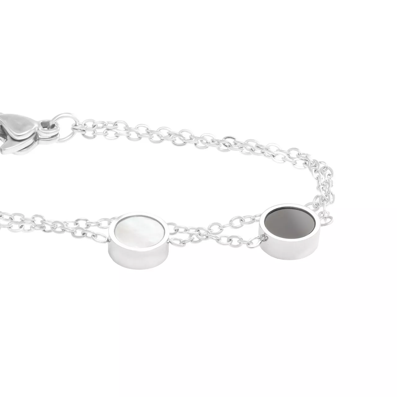 Браслет "Pearl Double" с перламутром и акрилом