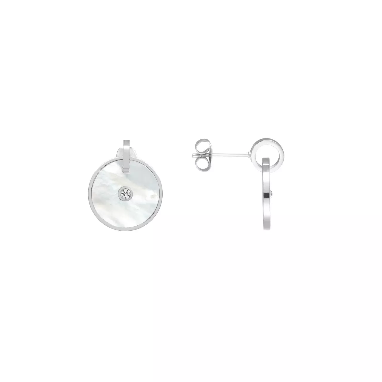 Серьги "Pearl" с перламутром и фианитами