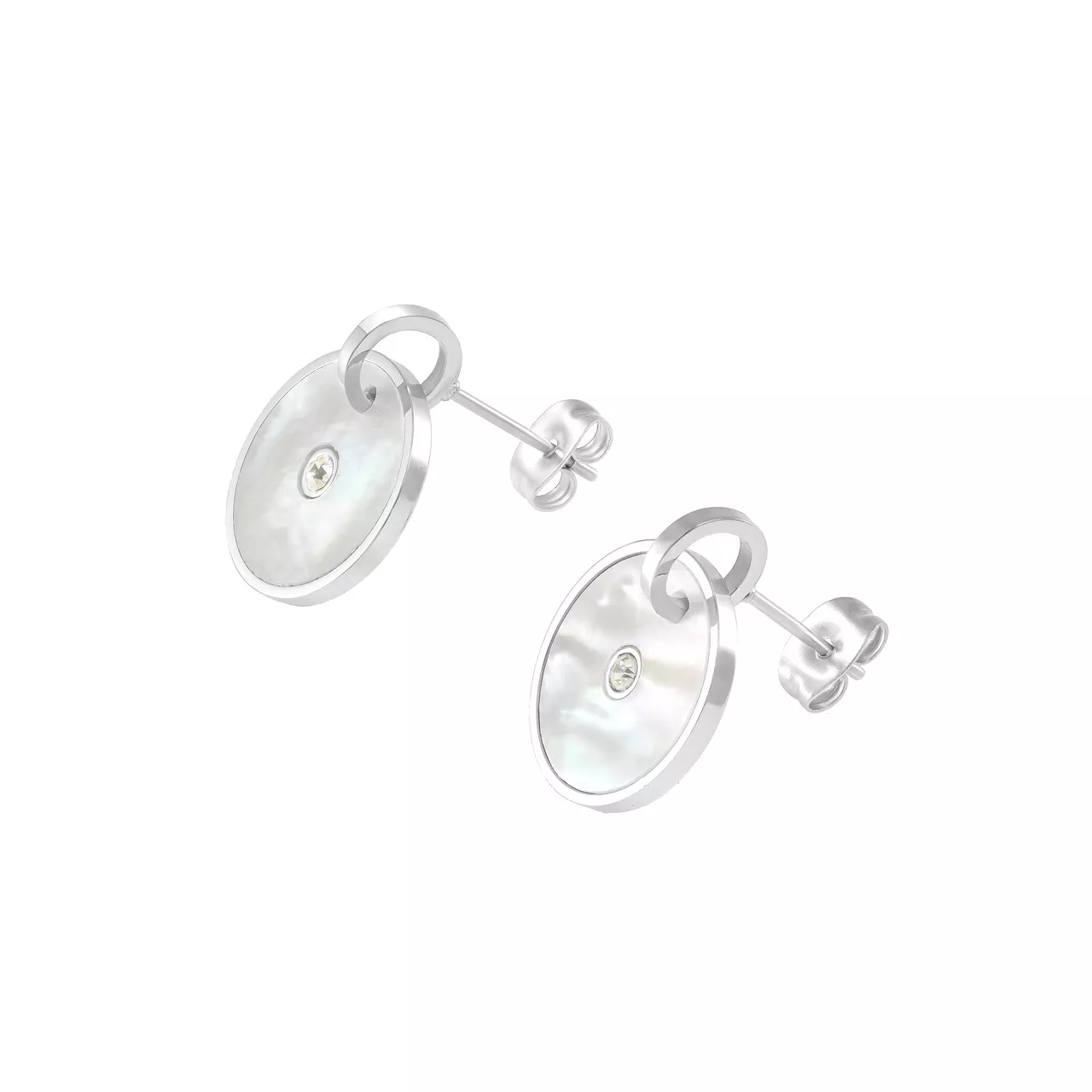 Серьги "Pearl" с перламутром и фианитами