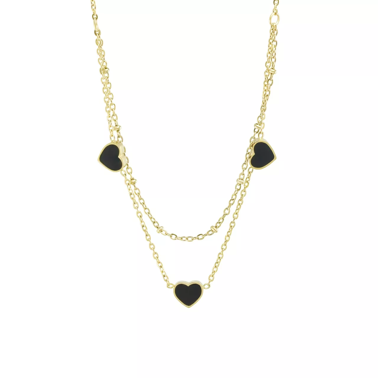 Колье "Pearl hearts" с перламутром и акрилом