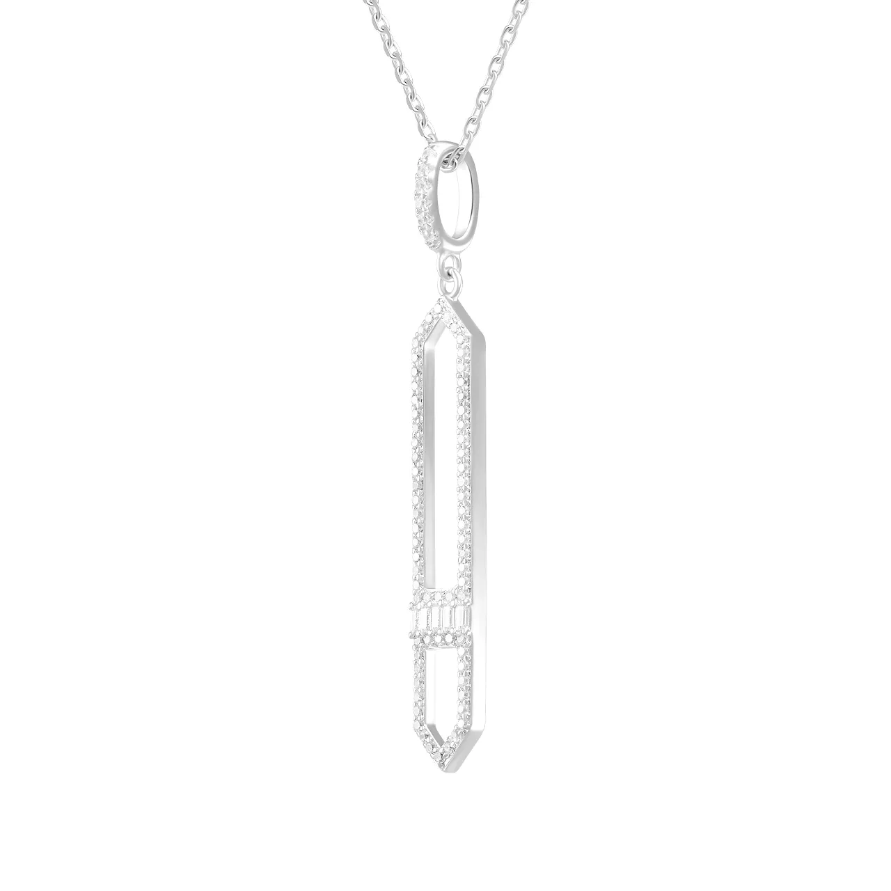 Серебряное колье с фианитами