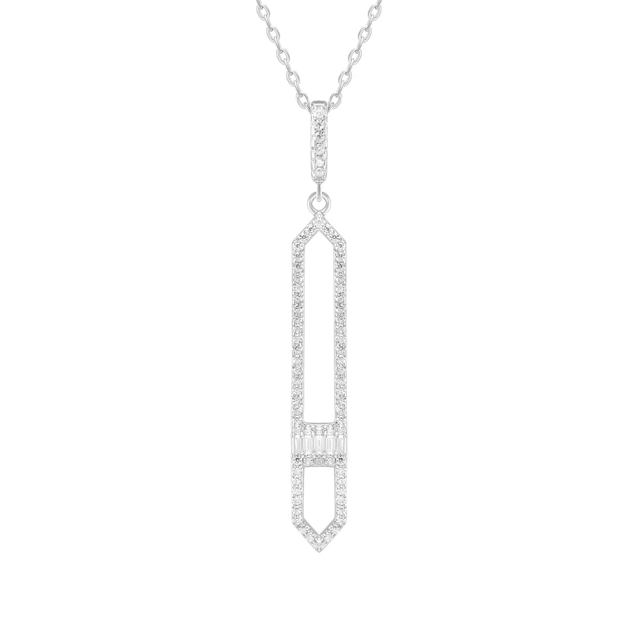 Серебряное колье с фианитами