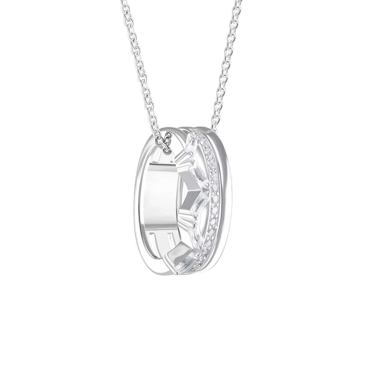 Серебряное колье с фианитами