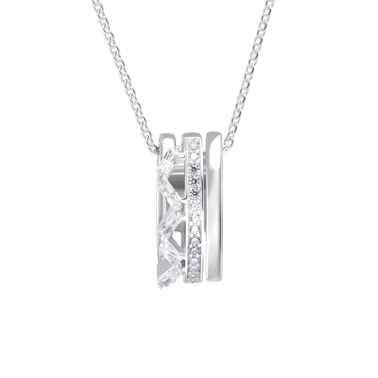 Серебряное колье с фианитами