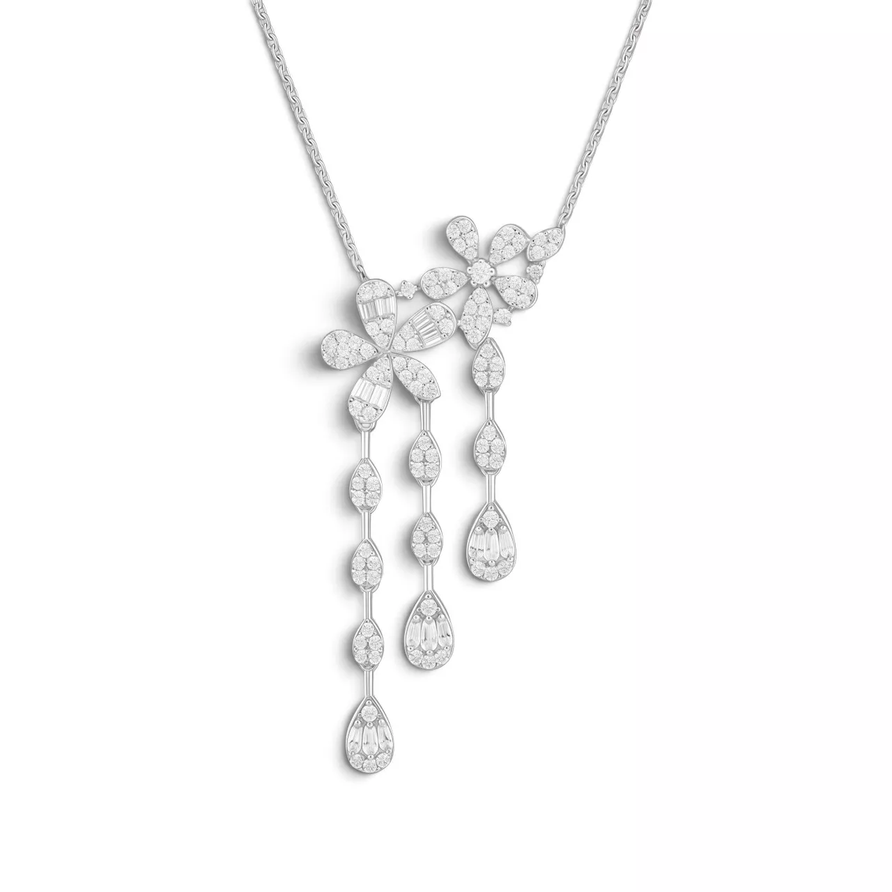 Серебряное колье с фианитами