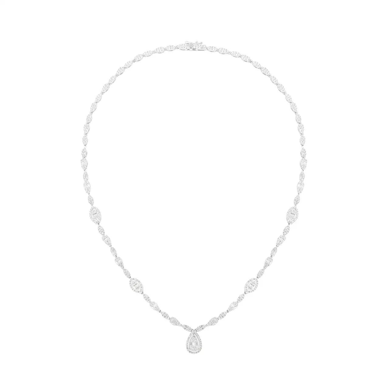 Серебряное колье с фианитами