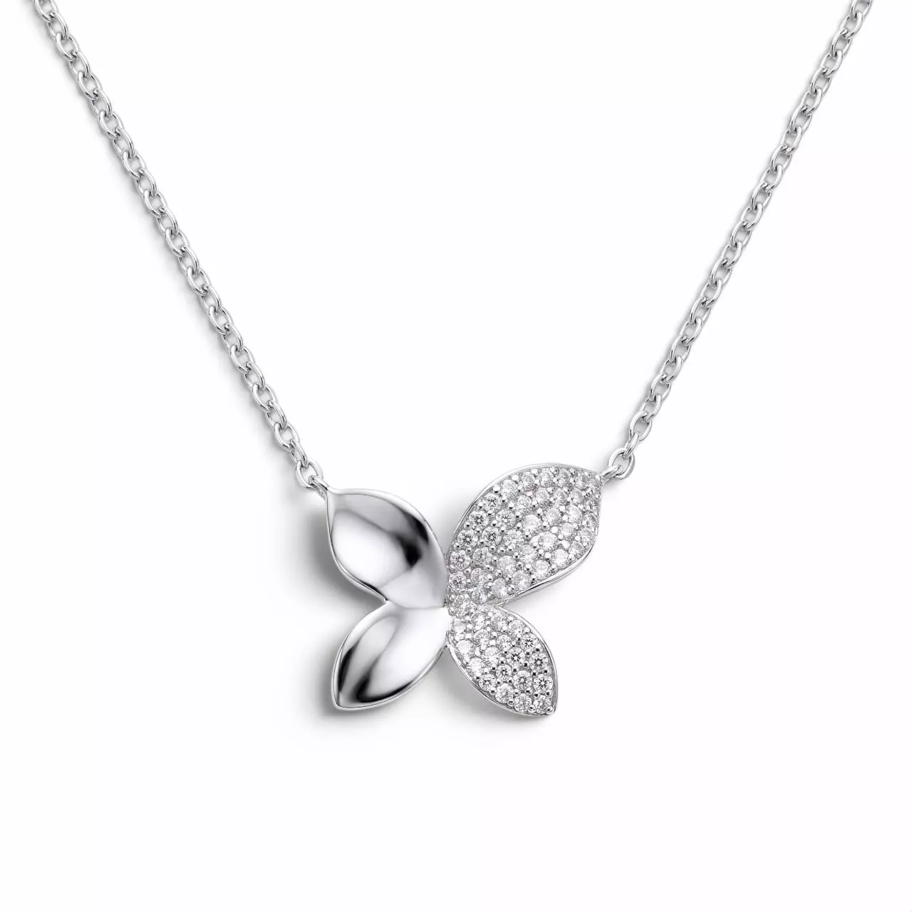 Серебряное колье с фианитами