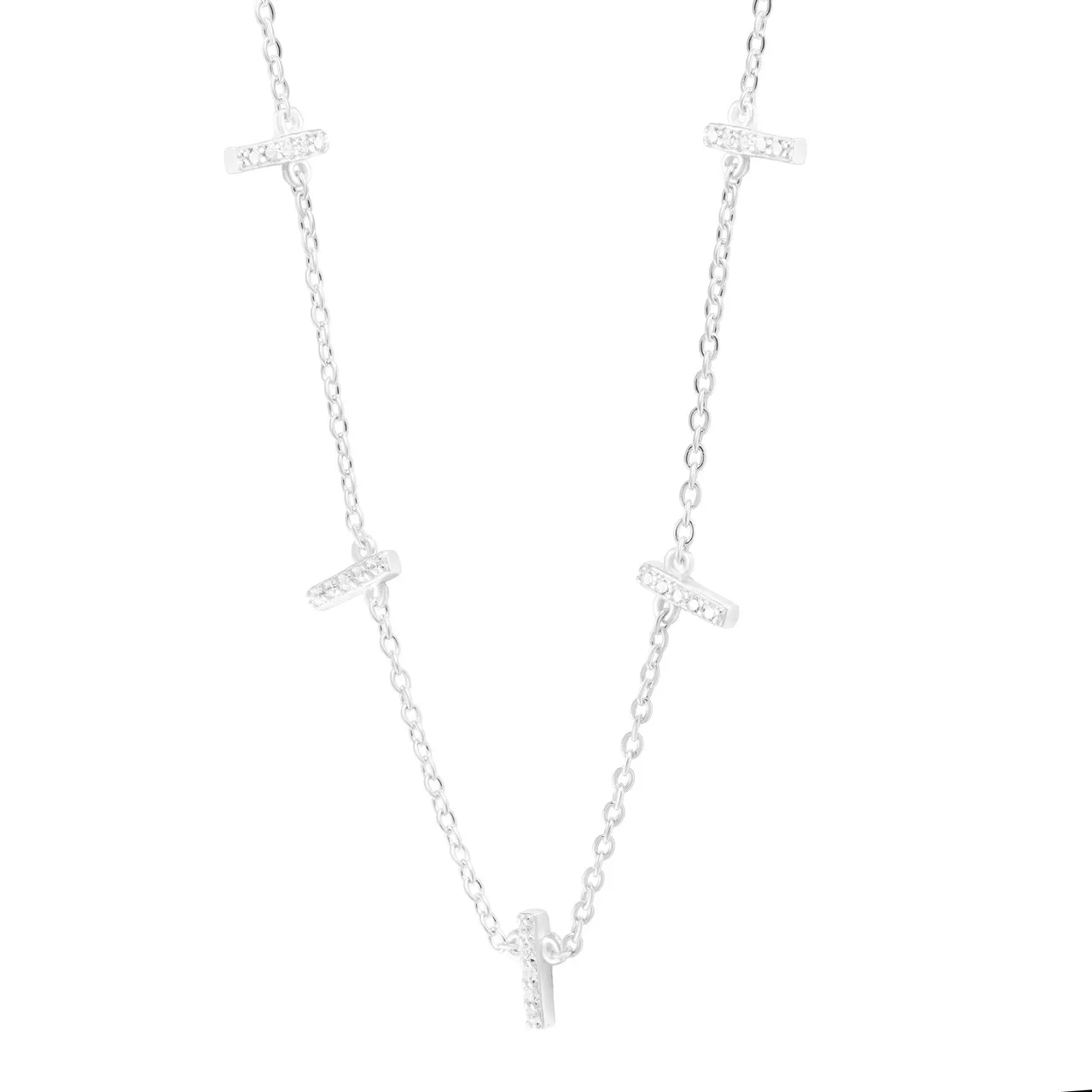 Серебряное колье с фианитами